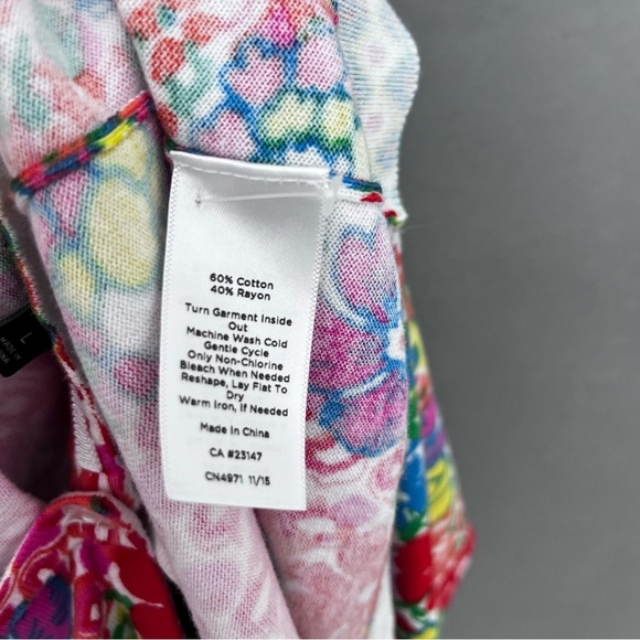 Talbots Multi Color Floral Button Cardigan Sweater - Picture 8 of 11